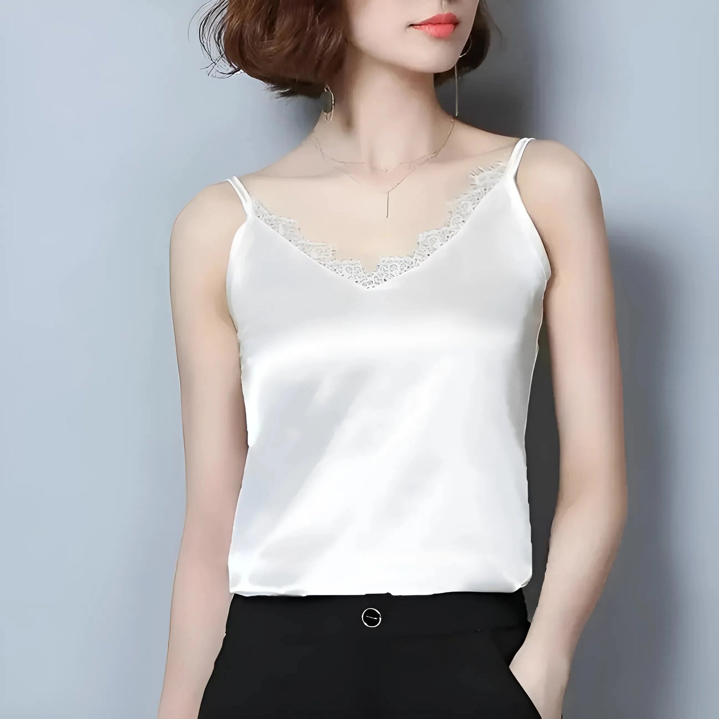 White Women's Satin Camisole