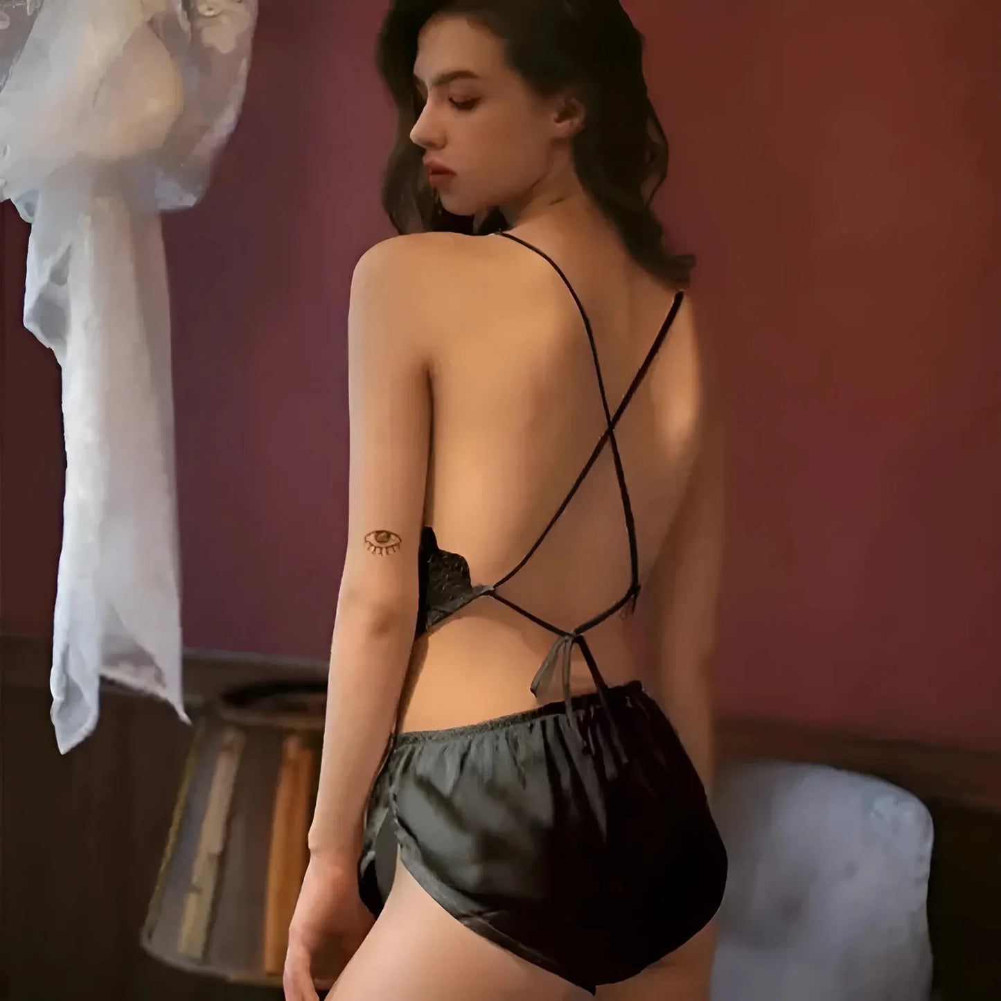 Women's Pyjamas with Tie-Front Top