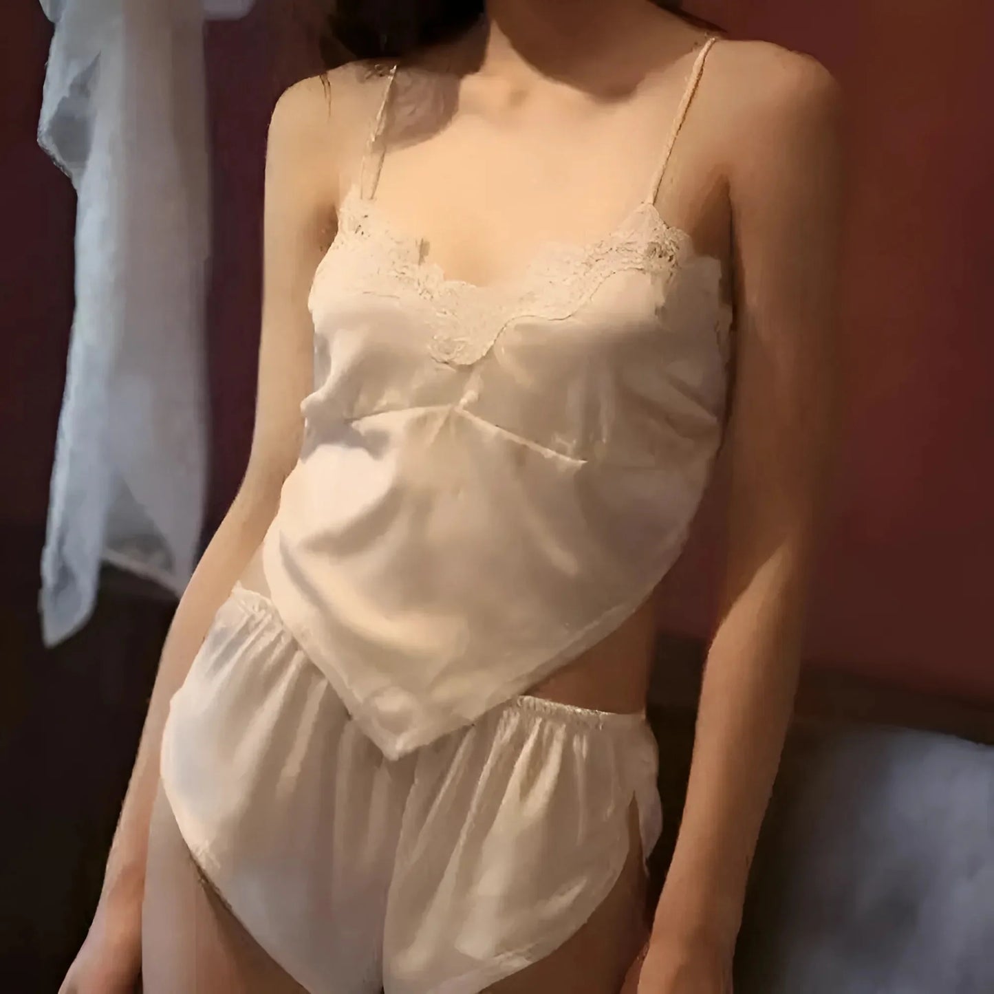 Women's Pyjamas with Tie-Front Top