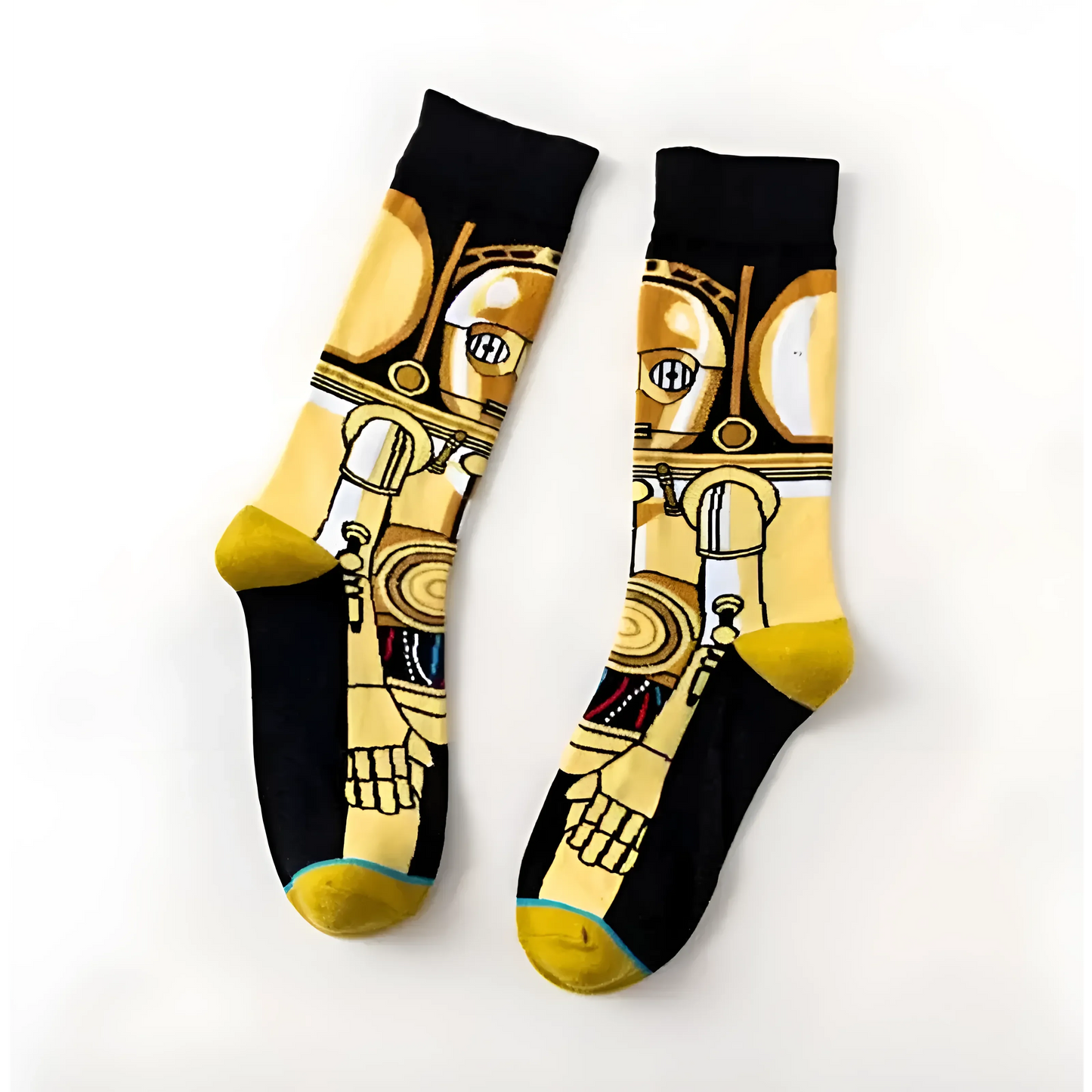 Yellow Men's Long Socks featuring Star Wars Characters