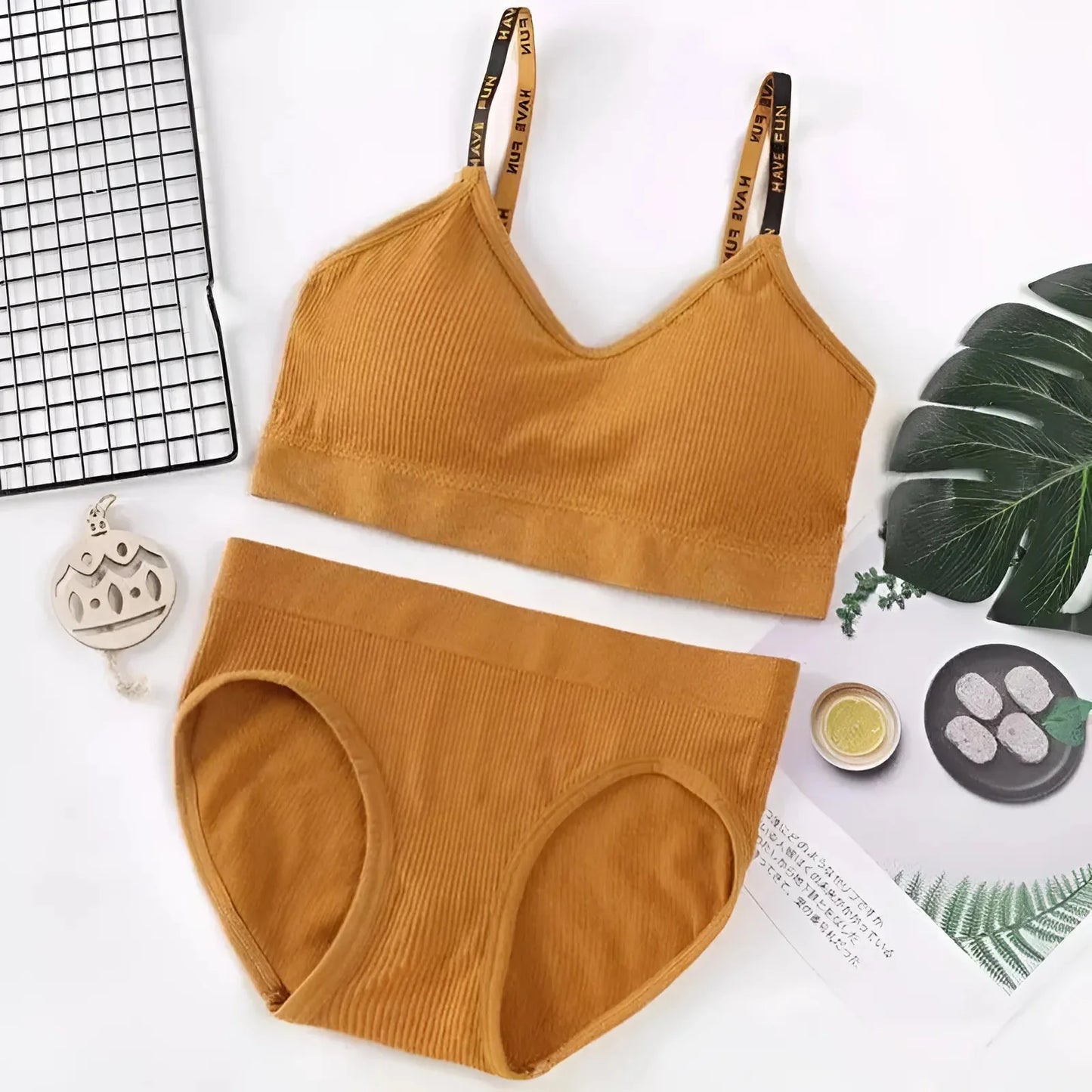 Yellow Universal Women's Lingerie Set