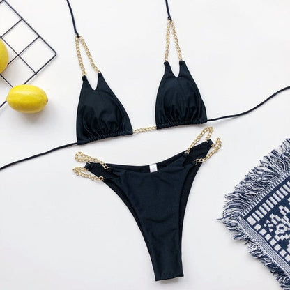 Bikini mit Ketten-Trägern