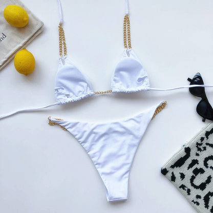 Bikini mit Ketten-Trägern