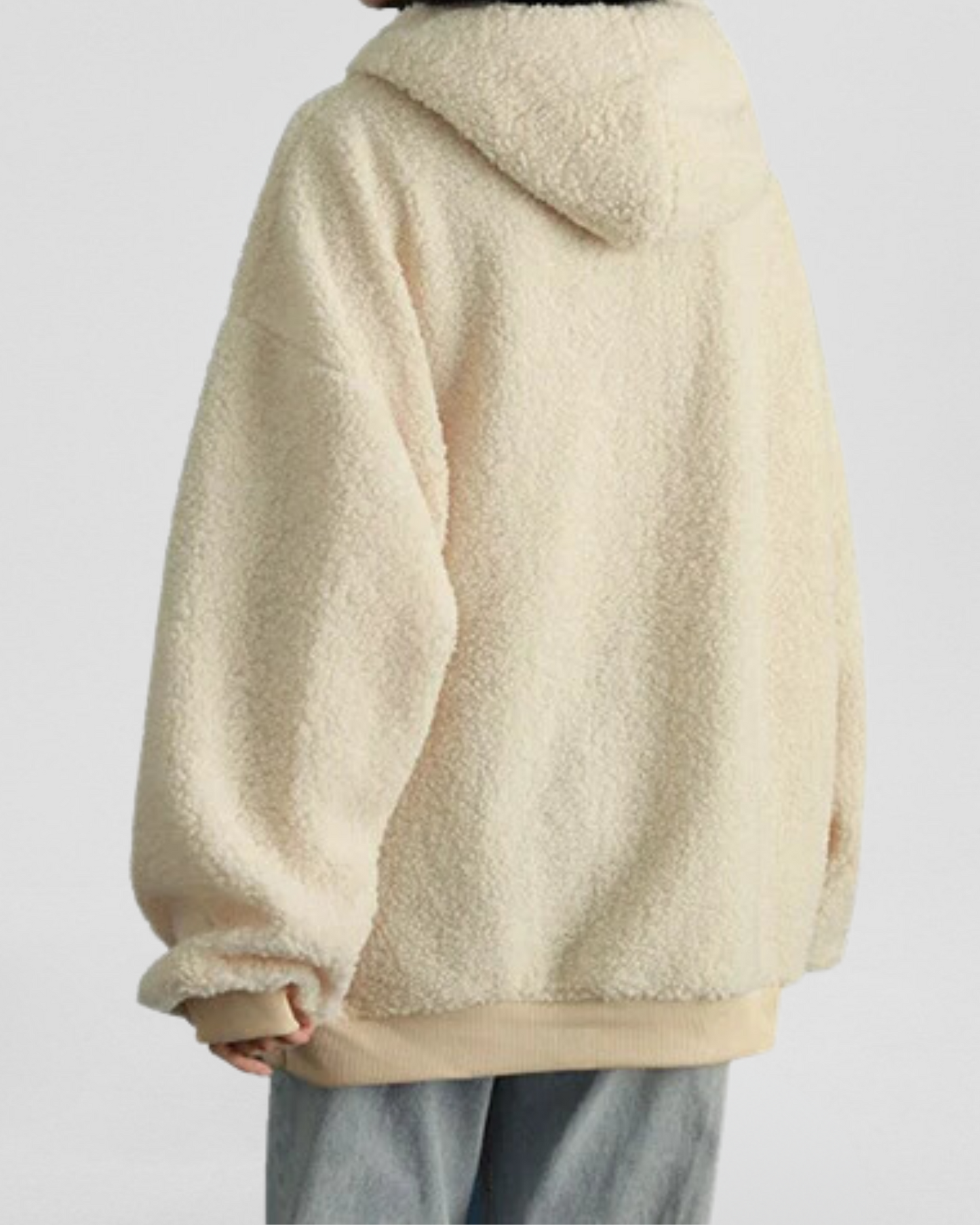 Flauschiger Oversize-Hoodie mit Kapuze