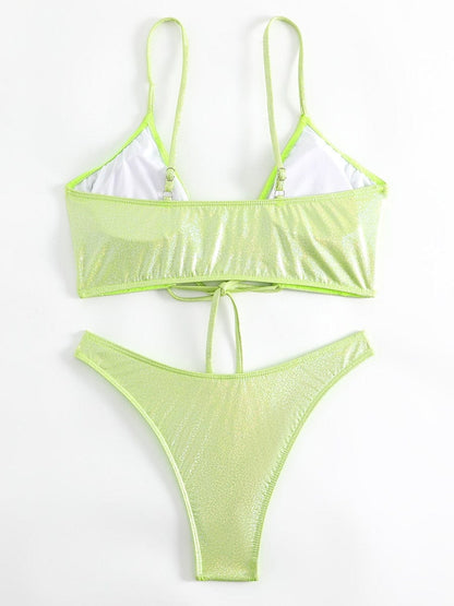 Bikini-Set aus glitzerndem Material