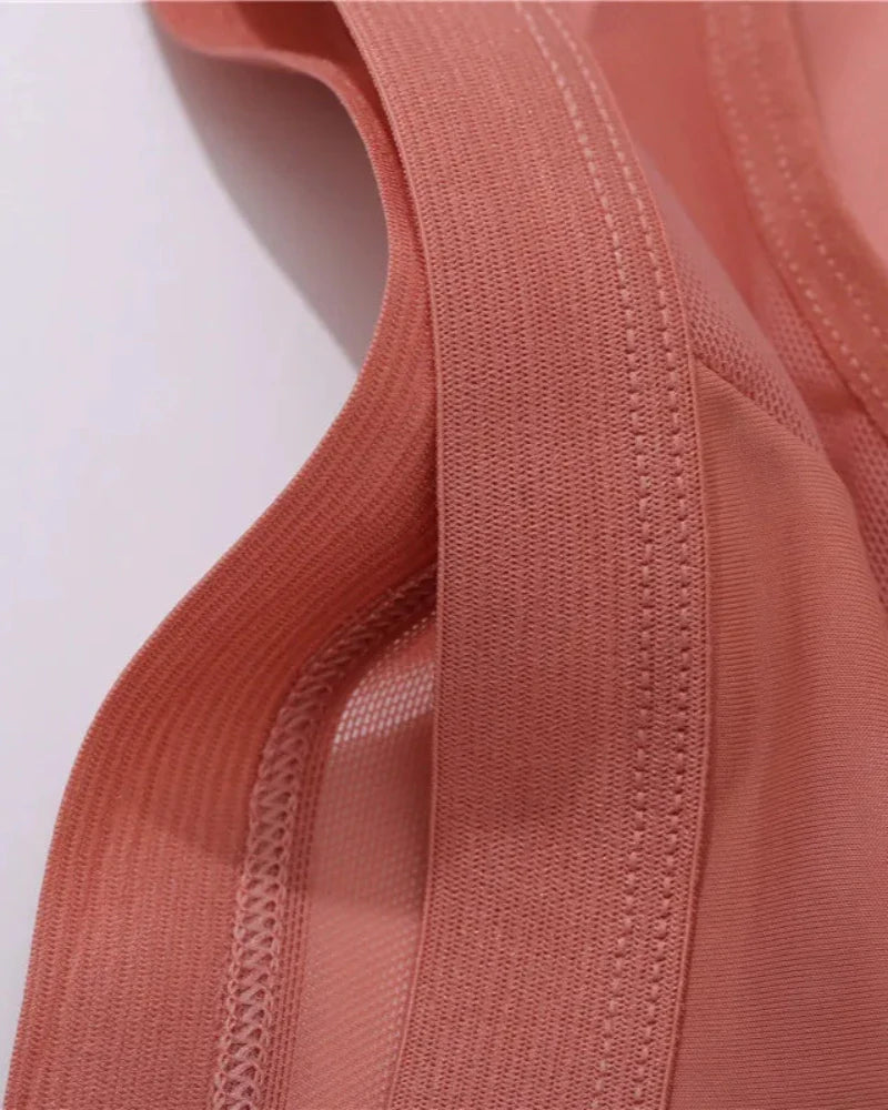 Slip mit dekorativem transparentem Netz