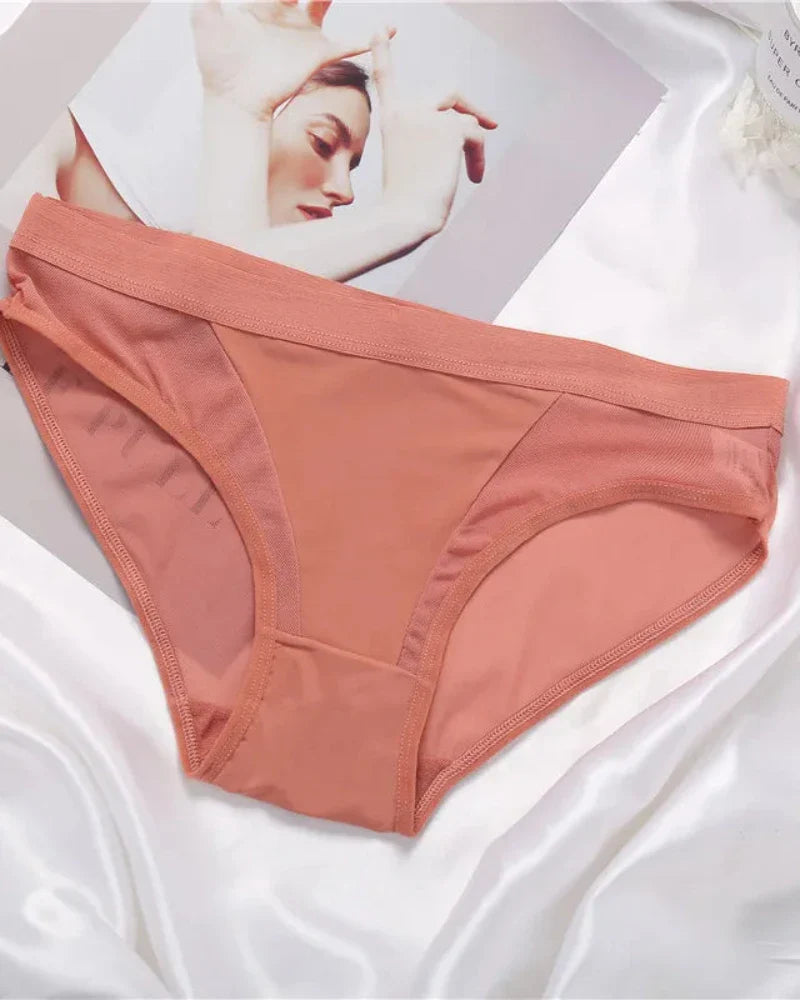 Slip mit dekorativem transparentem Netz