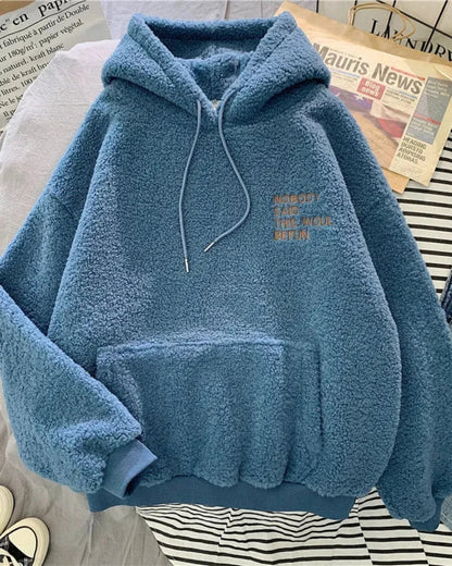 Flauschiger Oversize-Hoodie mit Kapuze