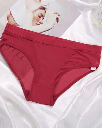 Slip mit dekorativem transparentem Netz