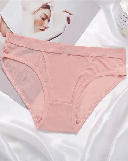 Slip mit dekorativem transparentem Netz