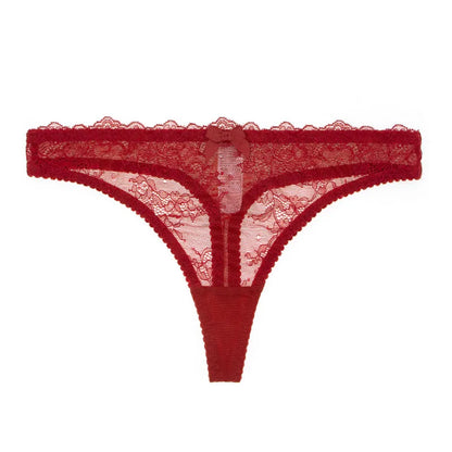 Spitzenstrings mit dekorativem Schleifchen