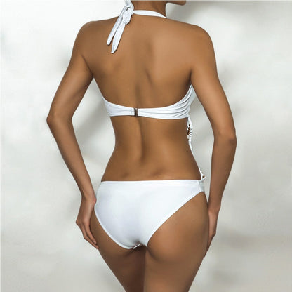 Monokini mit dekorativen Perlen