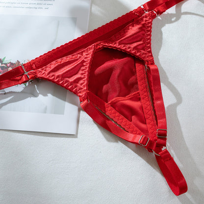 Satin-BH-Set mit Choker