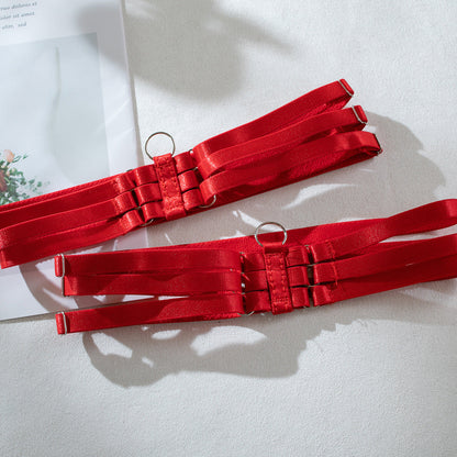 Satin-BH-Set mit Choker