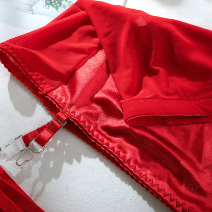 Satin-BH-Set mit Choker