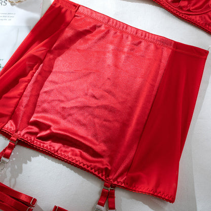 Satin-BH-Set mit Choker