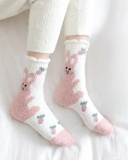 Warme flauschige lange Socken