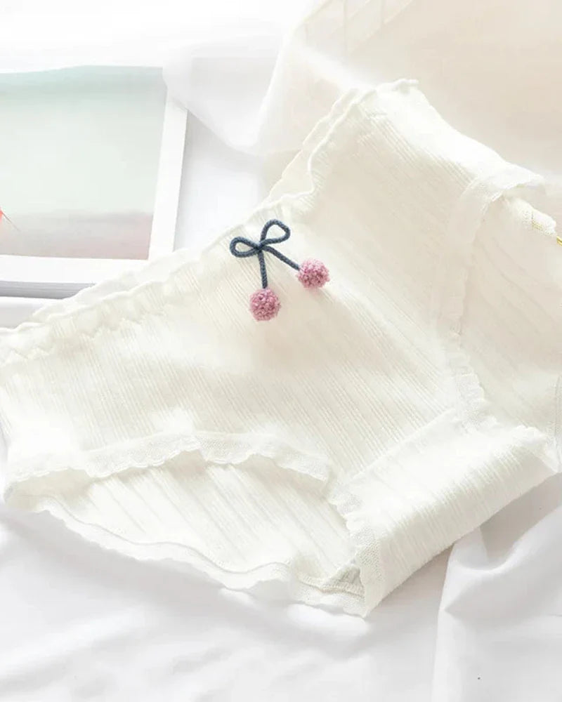 Rippunterhosen mit dekorativem Schleifchen
