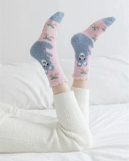 Warme flauschige lange Socken