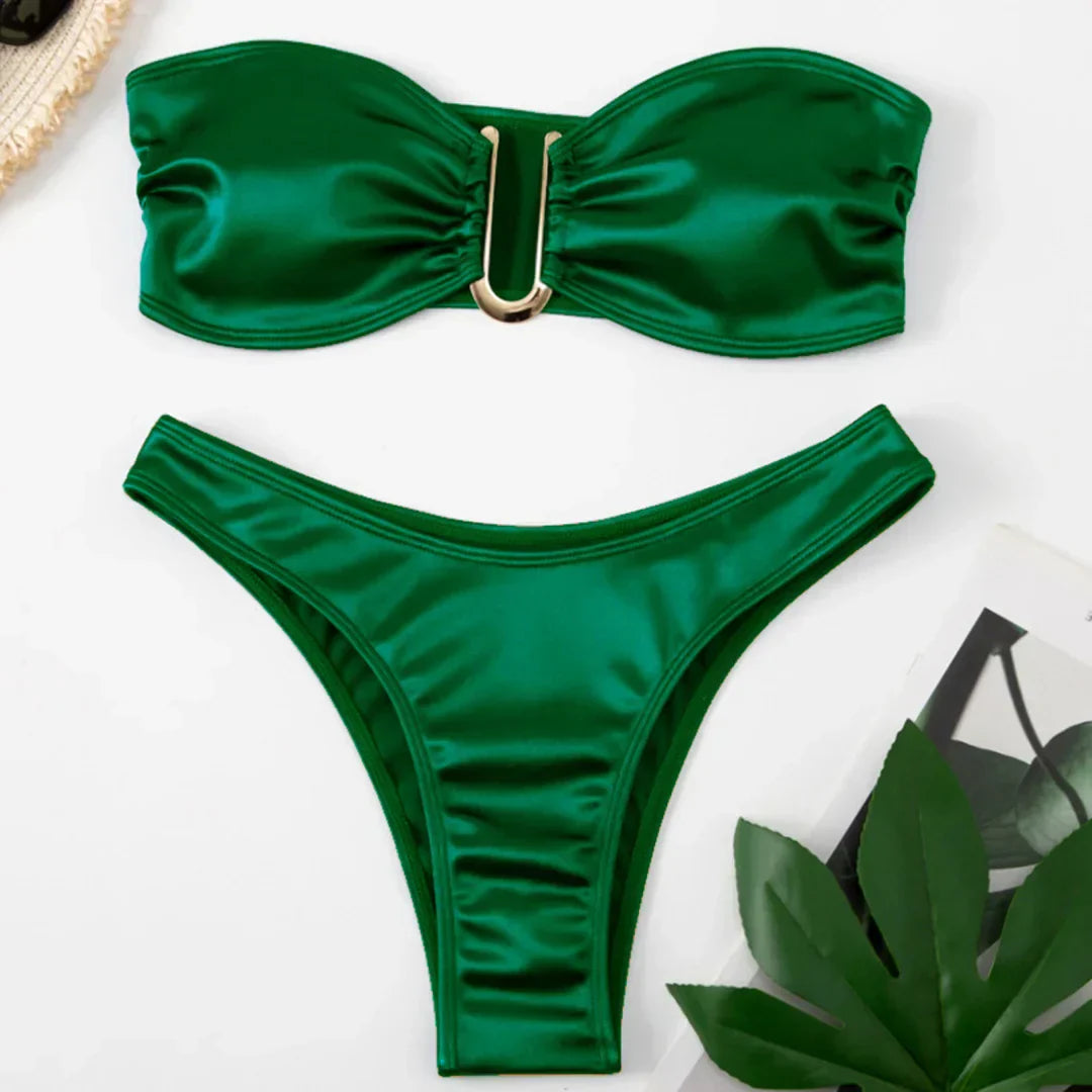Bikini ohne Träger mit verstellbaren Polstern