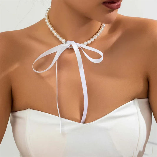 Perlenchoker mit Schleife