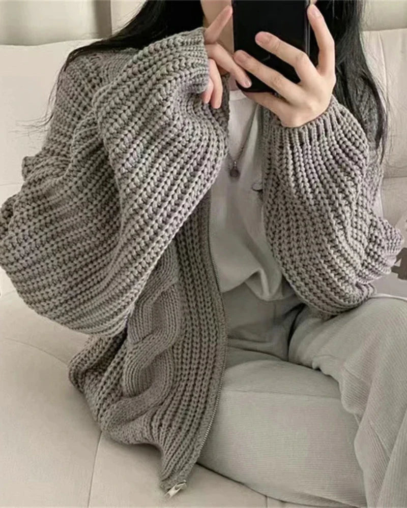 Oversized Strickjacke