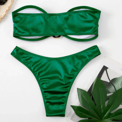 Bikini ohne Träger mit verstellbaren Polstern