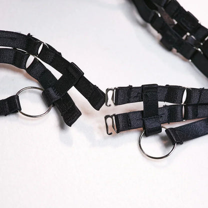 Set aus Leopardenmuster-Unterwäsche mit dekorativem Ring in der Taille