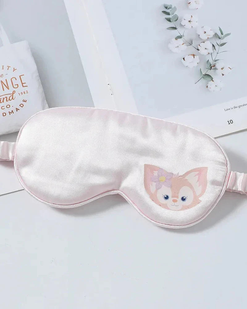 Satin Schlafmaske mit Plüschfigur