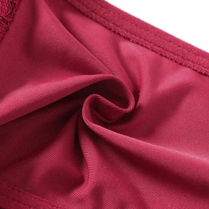 Satinstrings mit Spitzeneinsätzen