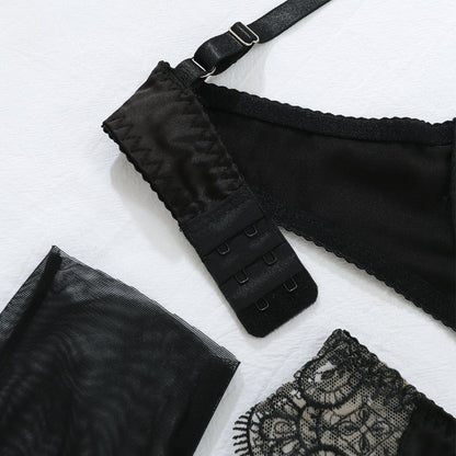 Spitzenunterwäsche-Set mit Handschuhen