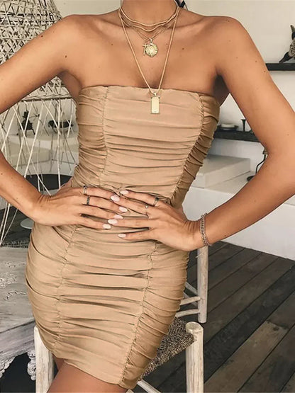 Strandkleid mit dekorativem Raffung