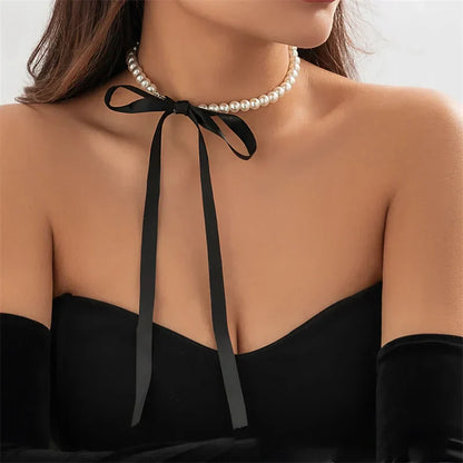 Perlenchoker mit Schleife