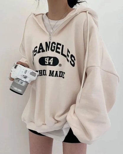 Lockeres Oversize-Sweatshirt mit dem Aufdruck Los Angeles