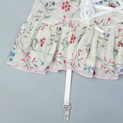Netzbody mit Blumenmuster