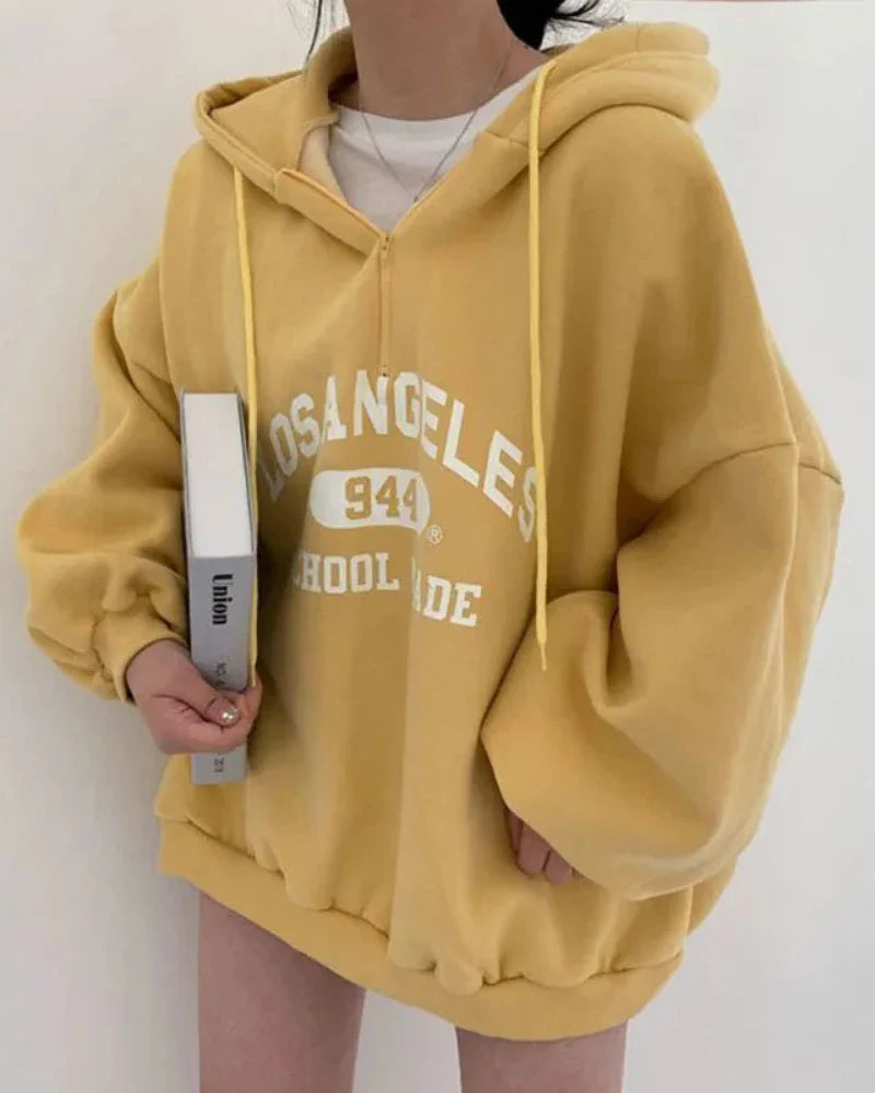 Lockeres Oversize-Sweatshirt mit dem Aufdruck Los Angeles