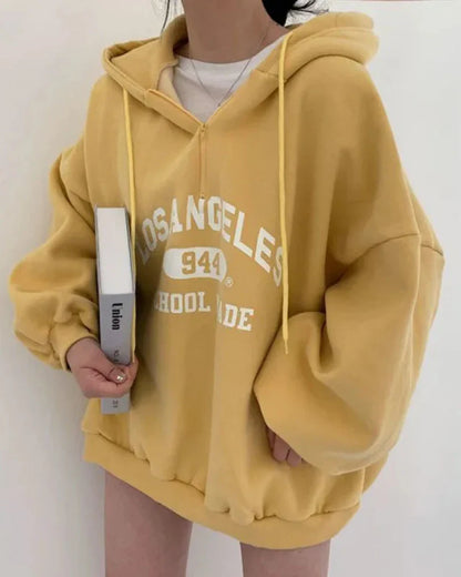 Lockeres Oversize-Sweatshirt mit dem Aufdruck Los Angeles