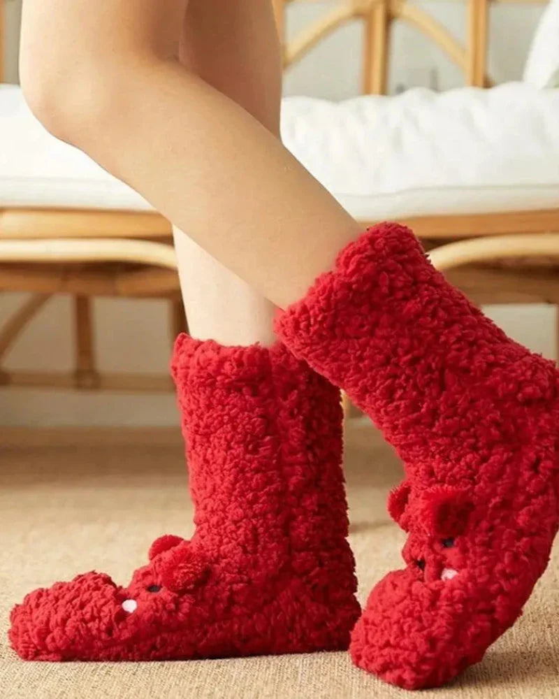 Flauschige Bärensocken