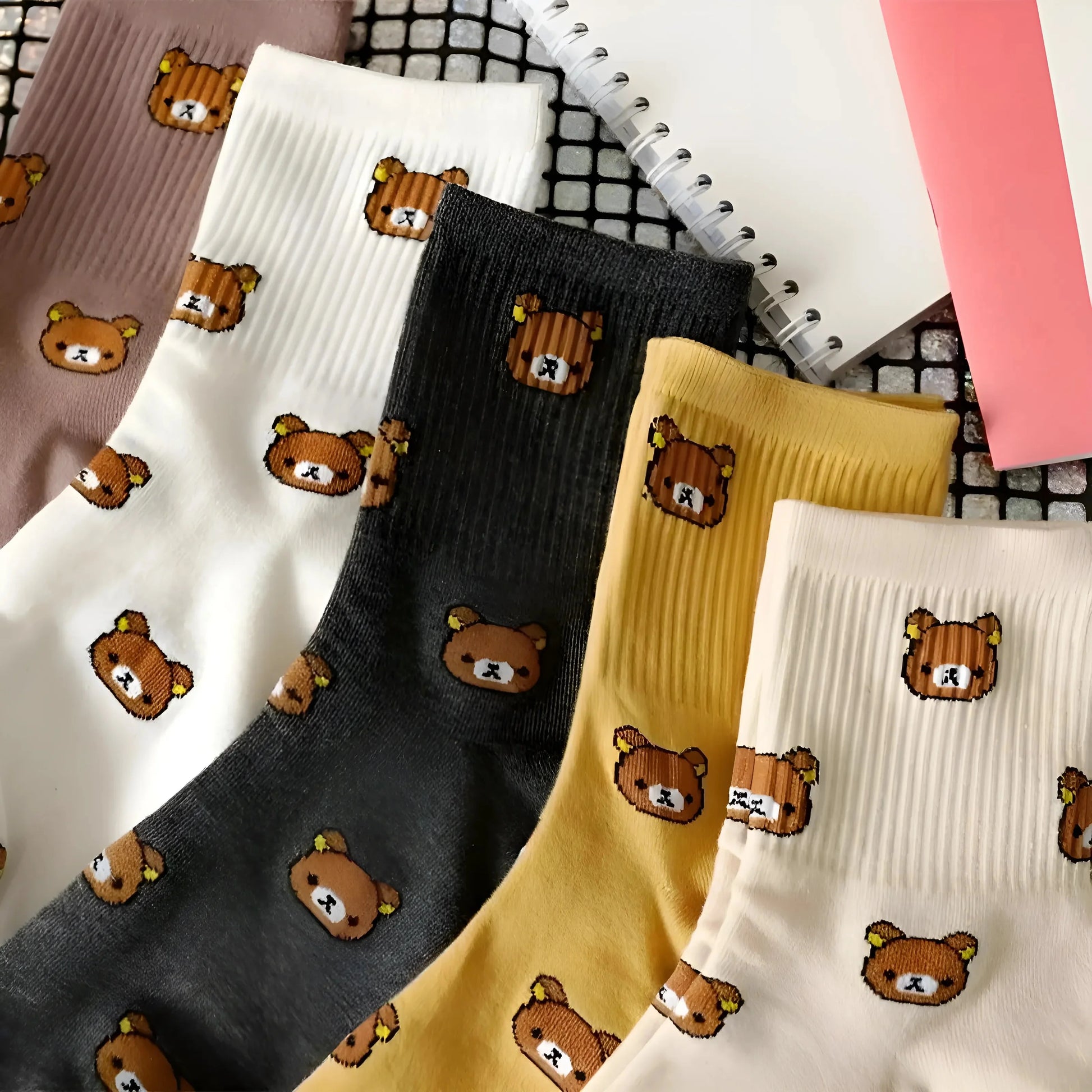Ankle Socks with Bear Design