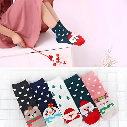 Ankle Socks with Festive Patterns