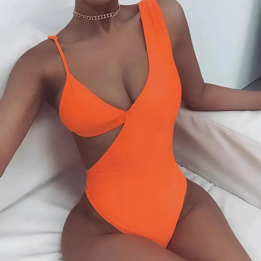 Asymmetrical One-Piece Swimsuit