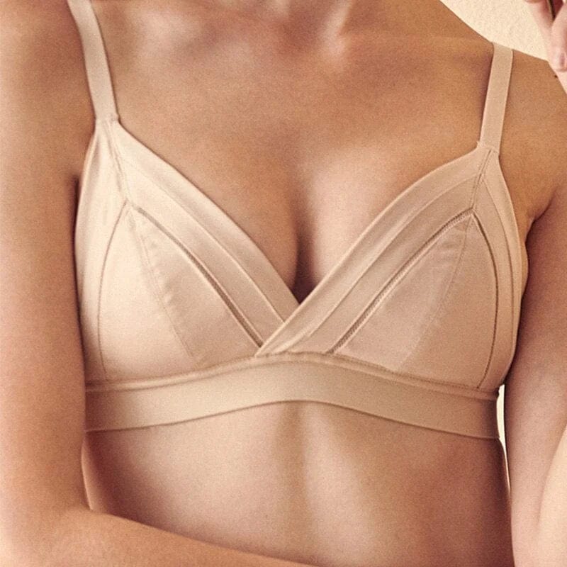 Beige BH im Bralette-Schnitt mit dreieckigen Körbchen