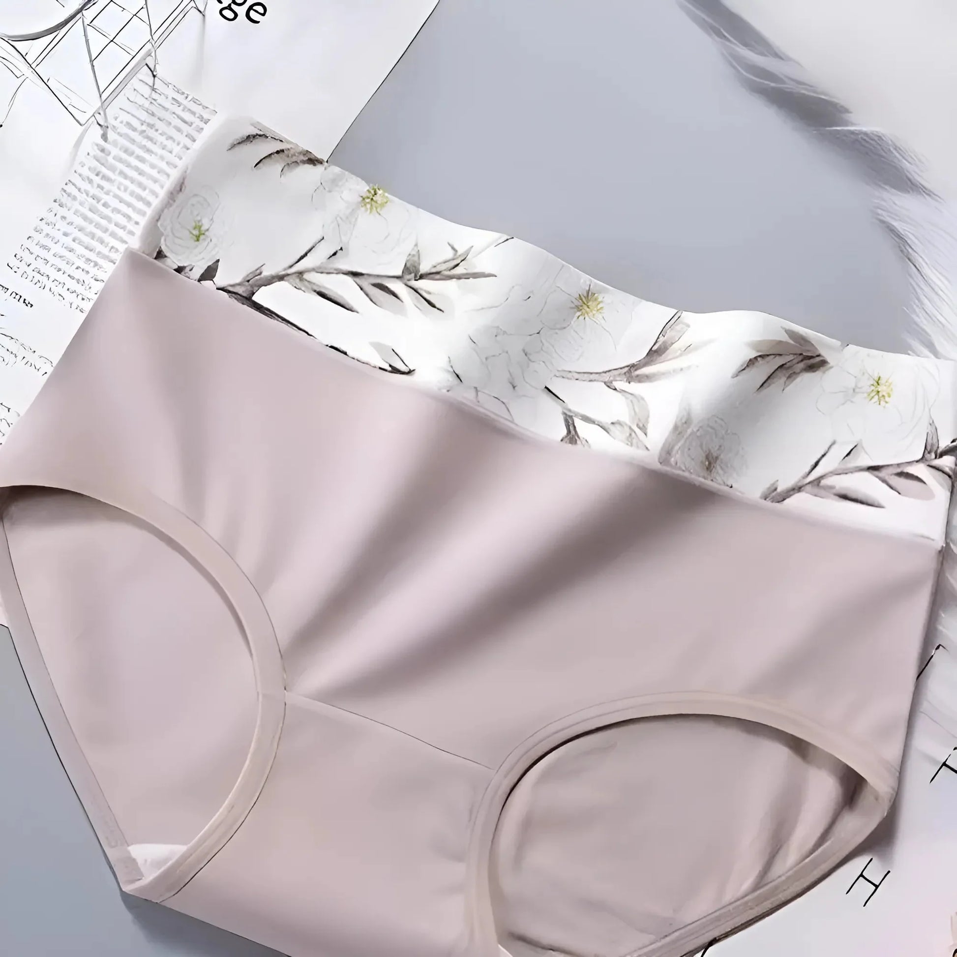 Beige Classic High-Waisted Briefs