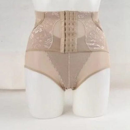 Beige Damenslip mit Schlankheitsgürtel