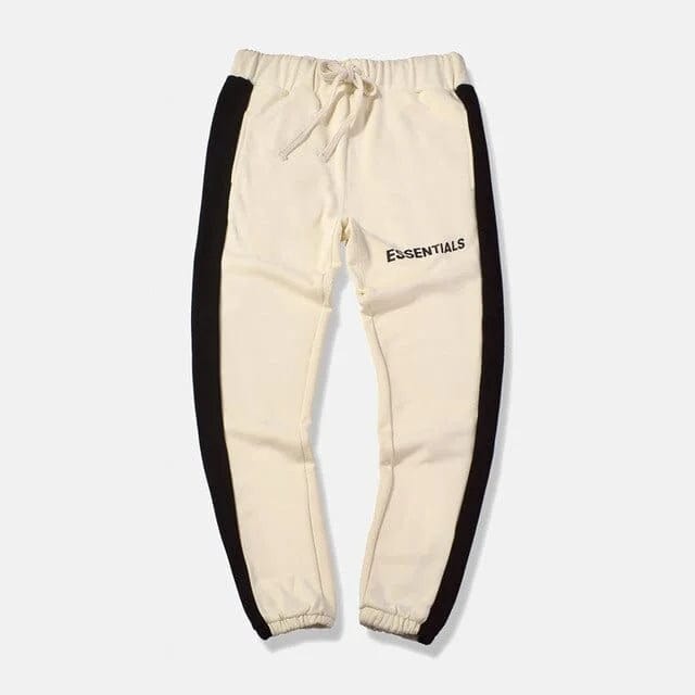 Beige Jogginghose mit tiefem Schritt