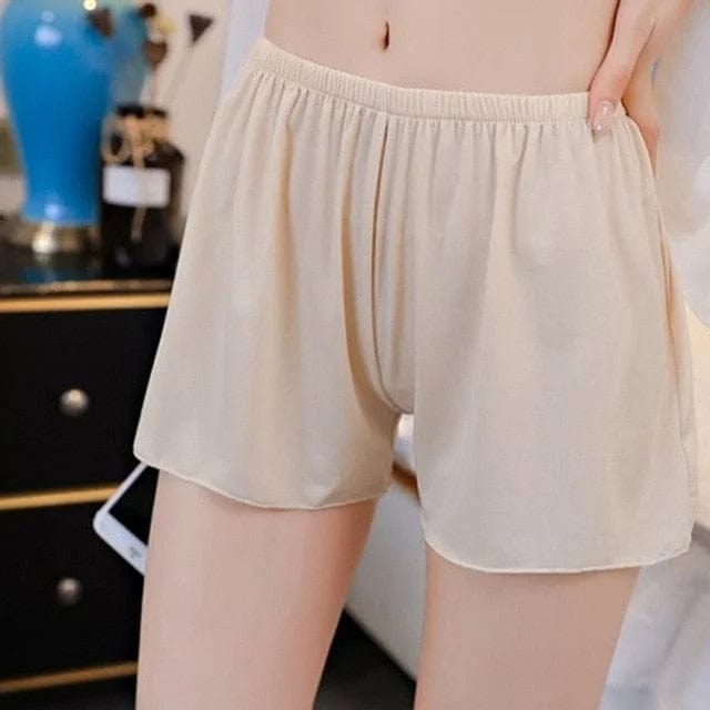 Beige Klassische Schlafshorts