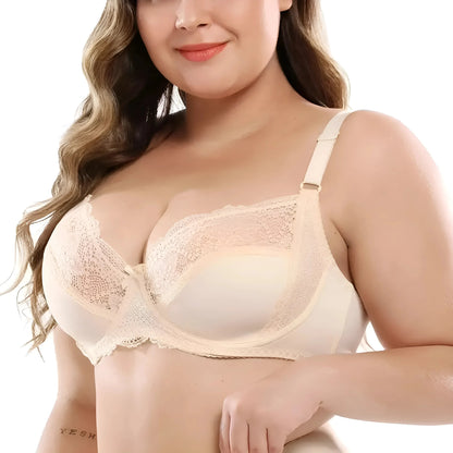 Beige Lace Bra in Plus Sizes