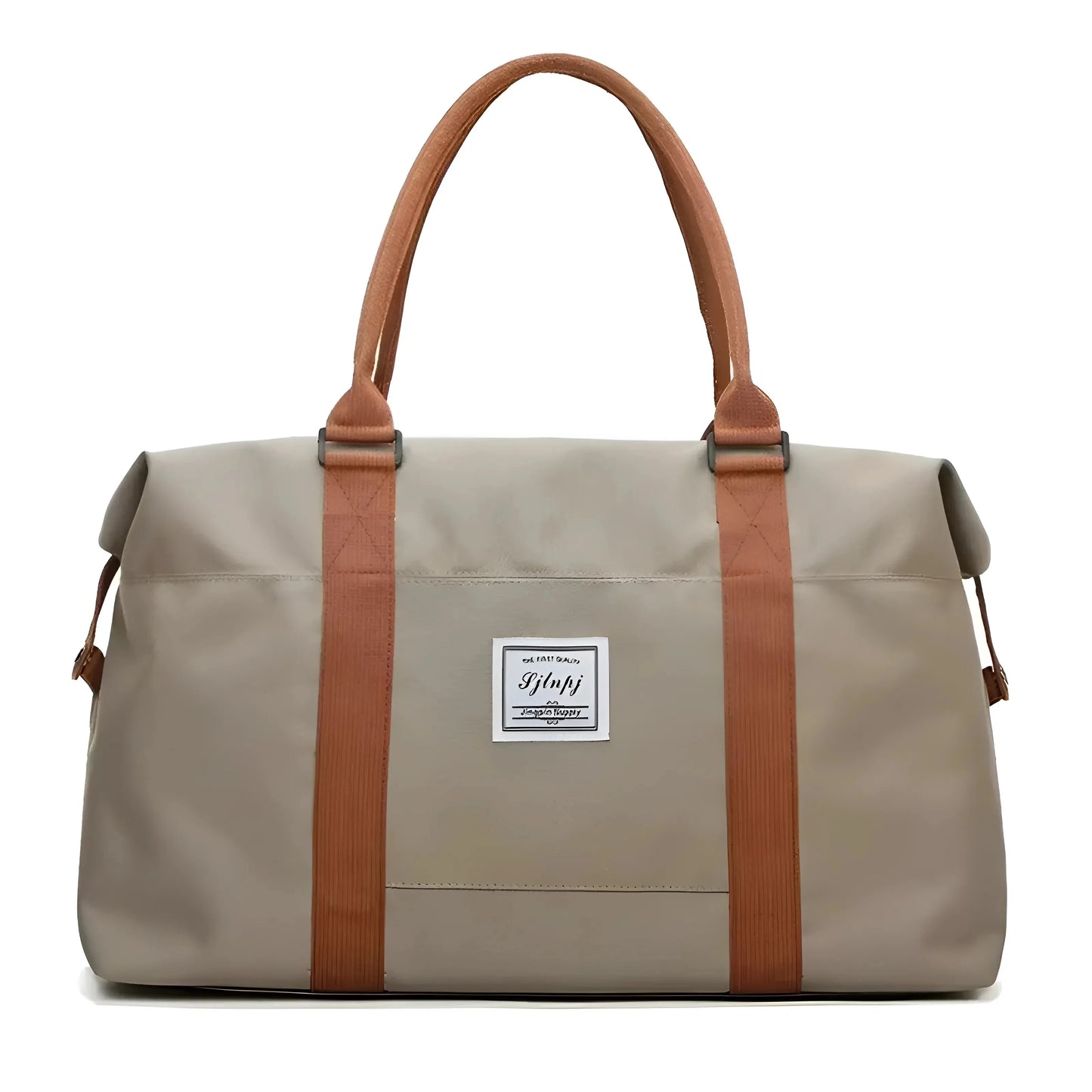 Beige Large Capacity Sports Bag