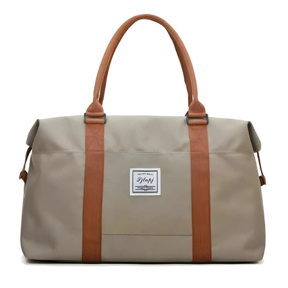 Beige Large Capacity Sports Bag