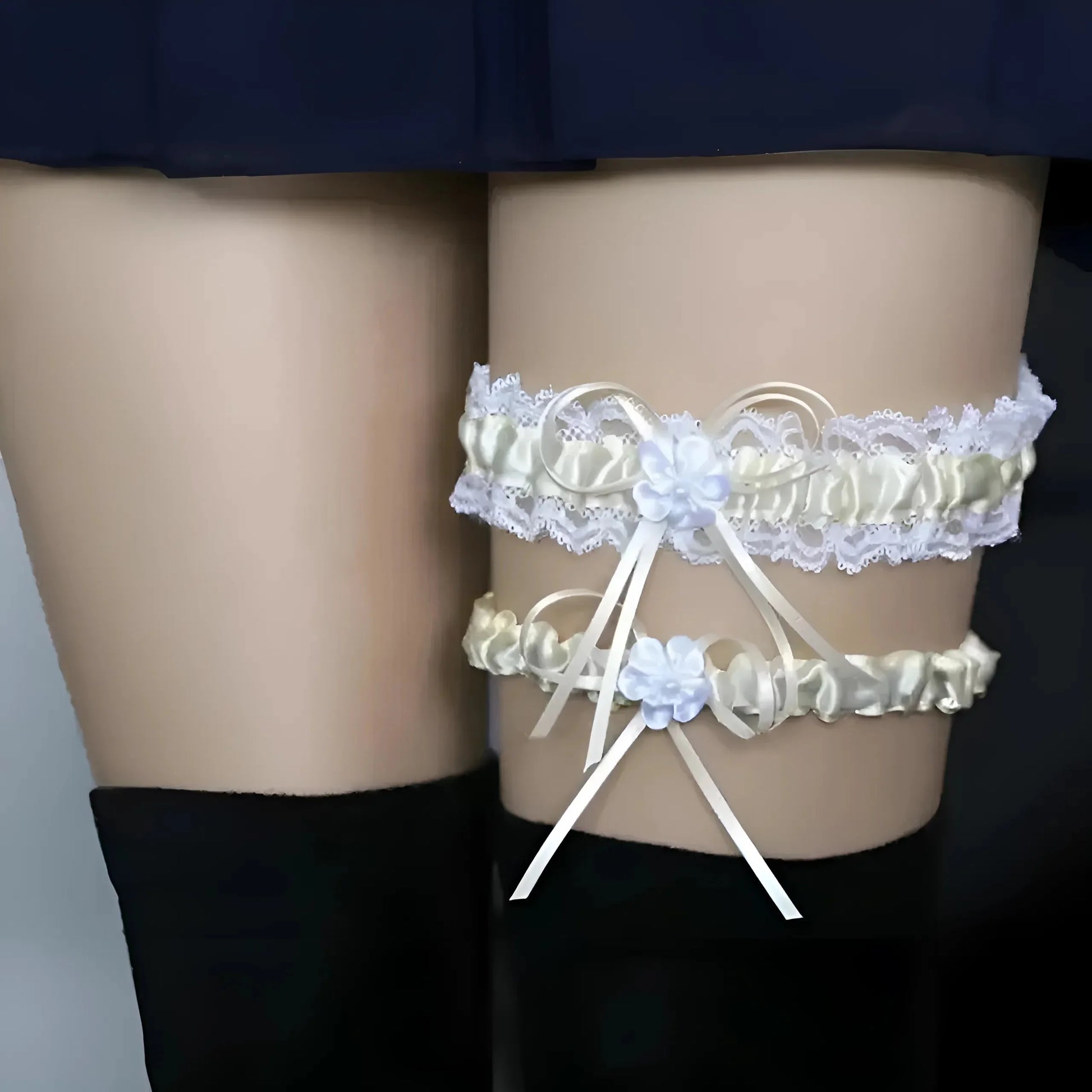 Beige Set of Two Garters